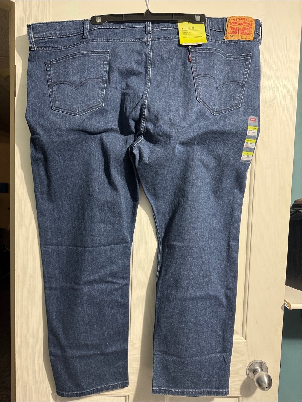 Levi’s 502 Taper Jeans 50x32 (Hemmed to 29”) Levi’s Flex Stretch Dark Wash - Picture 2 of 10